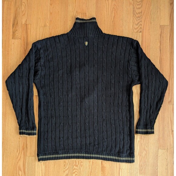 Pelle Pelle Sweater Mens Large Turtleneck Ramie Vintage Y2K Marc Buchanan - Picture 9 of 12